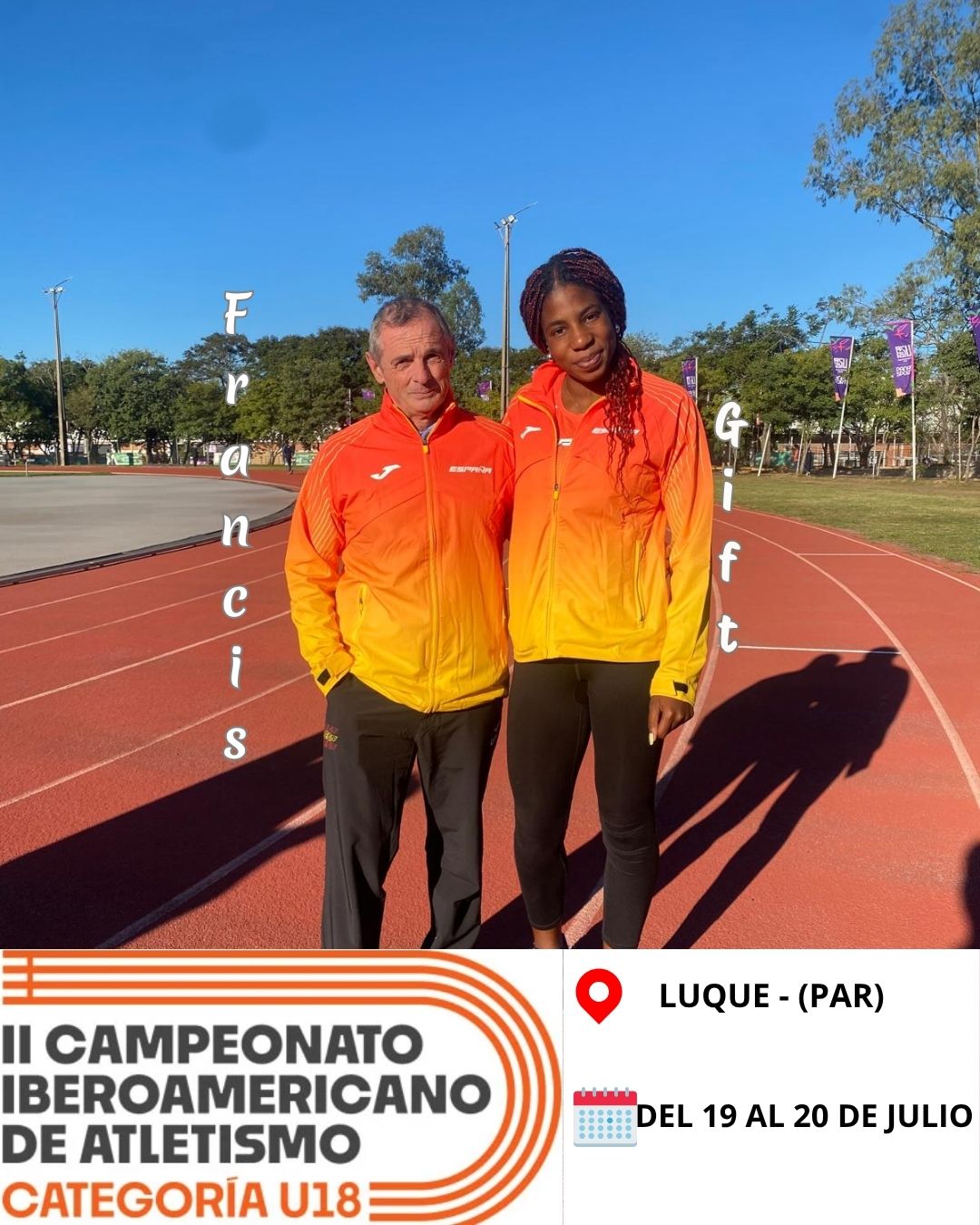 Gift Okunrobo y Francis Hern&aacute;ndez en el Campeonato Iberoamericano Sub-18